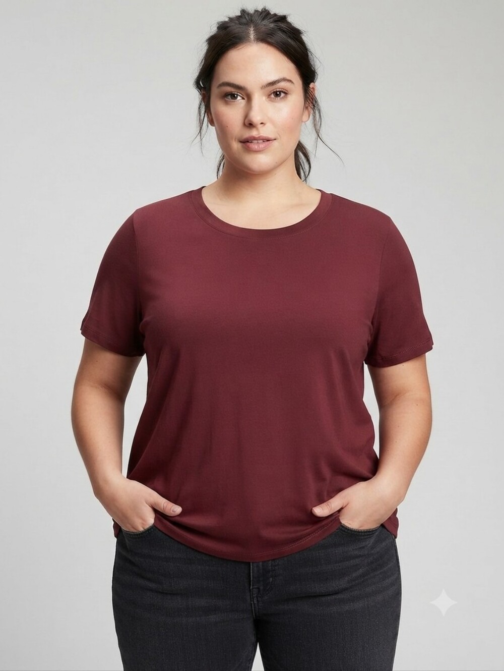Soma Women's NWT "Ginger Root" Red Crewneck Short Sleeve Basic T-Shirt Size XXL